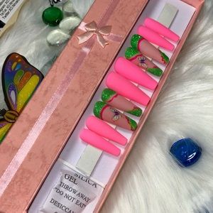 Summertime Butterfly Press On Nails